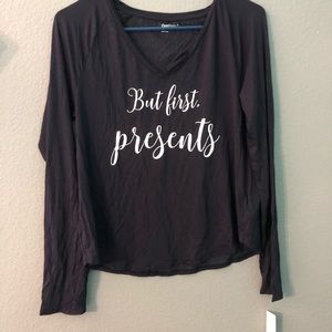 Super Soft Dark Blue Long-sleeve Graphic Shirt